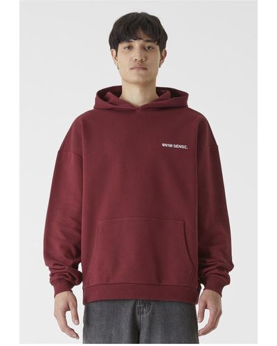 9N1M SENSE Essential hooded sweatshirt - Rot