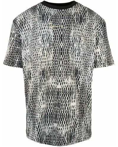 Karlkani Small signature snake oversize t-shirt - Grau