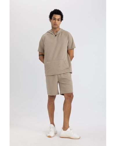 Defacto Fit standard-fit-shorts mit kurzem bein - Natur