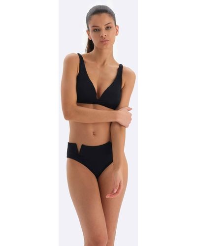 Dagi E bikinihose mit normaler taille - Schwarz