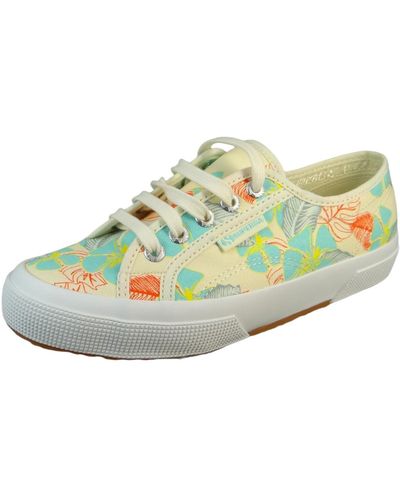 Superga Low sneaker 2750 hibiscus flower print low top s31351w aep beige-natural turquoise - Grün