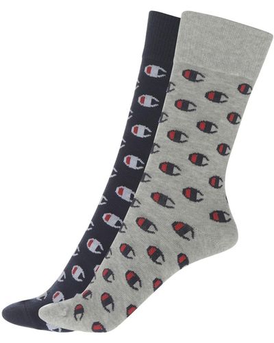 Champion Socken slogan - 35-38 - Grau