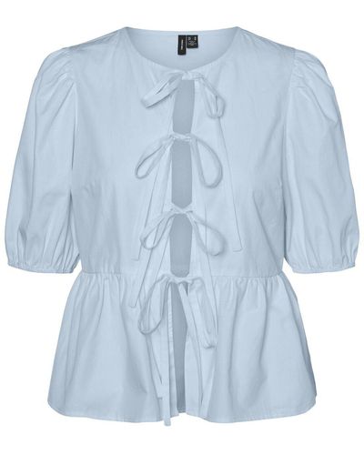 Vero Moda Bluse regular fit - Blau