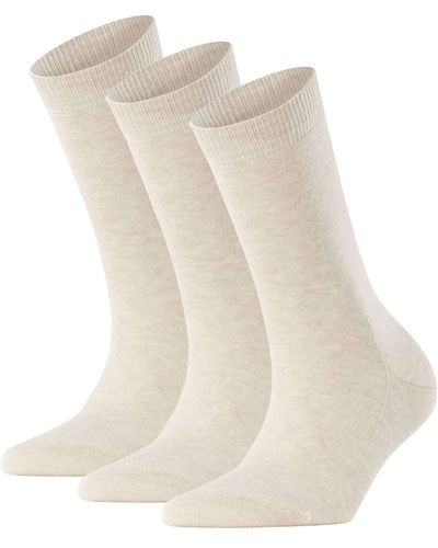 FALKE Socken 3er pack family so, kurzsocken, einfarbig - Weiß