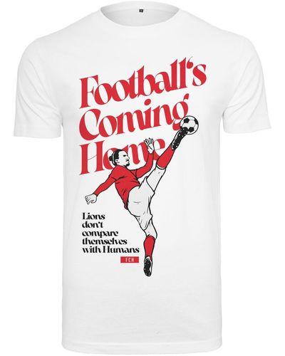 Merchcode Fußball coming home lions t-shirt - Rot