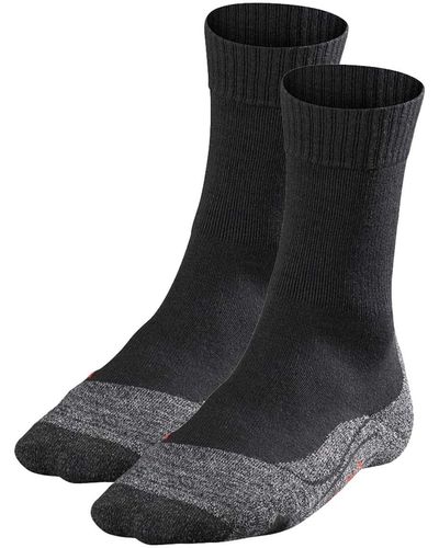 FALKE Socken 2er pack trekkingsocken tk 2, ergonomic, merinowoll-mix - Schwarz