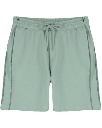 Trendyol Mintfarbene shorts und bermudas aus 100 % baumwolle mit normalem schnitt und kontrastnähten - Grün