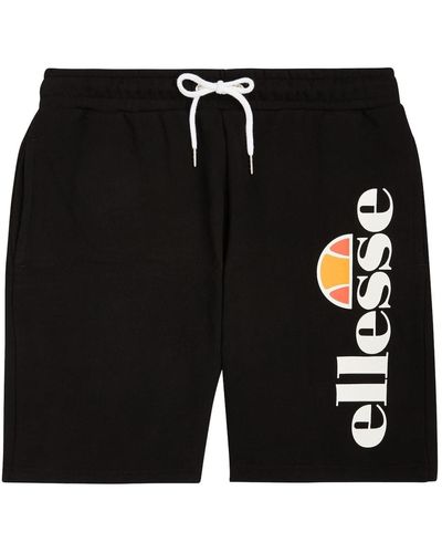 Ellesse Shorts bossini loungewear, jog-pants, logo-print, sweat-fleece - Schwarz