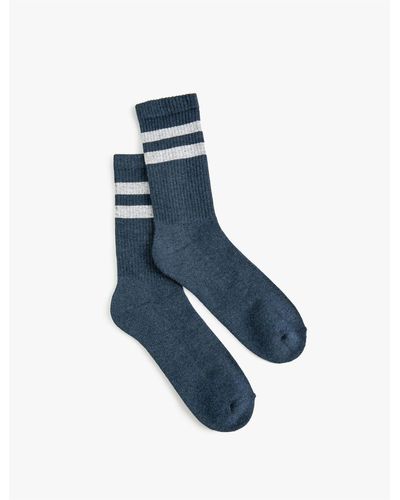Koton Socken gestreift - Blau
