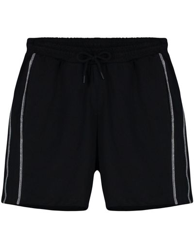Trendyol E shorts und bermudas aus 100 % baumwolle mit kontrastnähten im regular/normal-schnitt - Schwarz