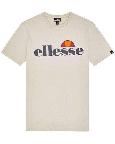 Ellesse T-shirt sl prado tee kurzarm, crewneck, rundhals, logo-print - m - Weiß