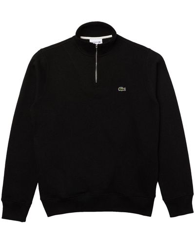 Lacoste Pullover-sweatshirt mit stehkragen und reißverschluss - Schwarz