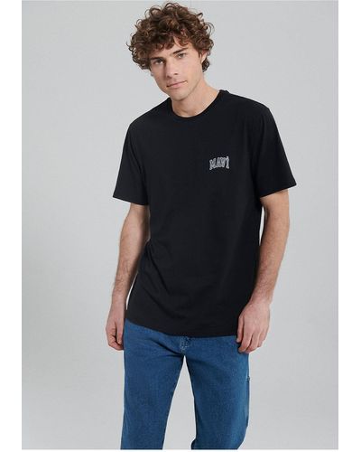 Mavi Schwarzes t-shirt mit logo-aufdruck regular fit / regular fit-900 - Blau