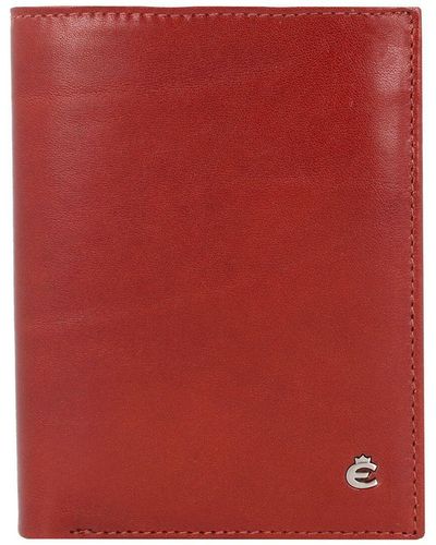 Esquire Toscana geldbörse rfid leder 9,5 cm - Rot