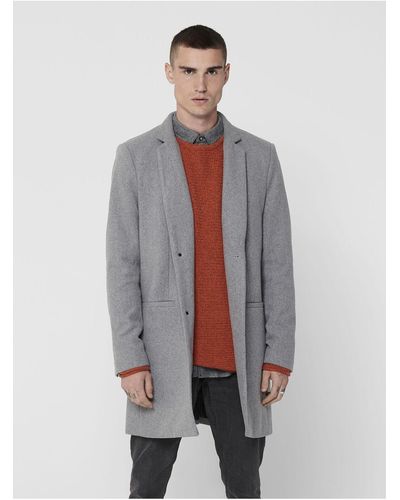 Only & Sons Trenchcoat basic - Grau