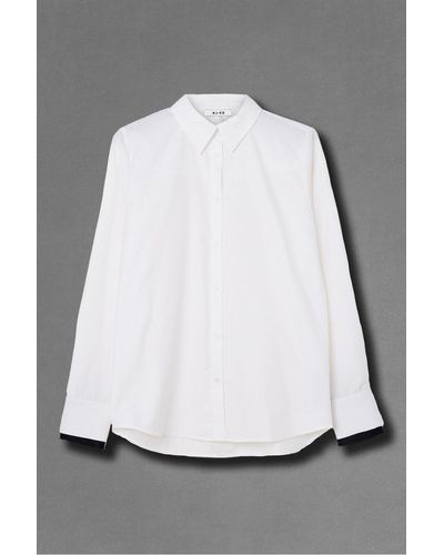 NA-KD Hemd mit manschettendetail - Weiß