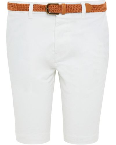 Threadbare Shorts mittlerer bund - Weiß