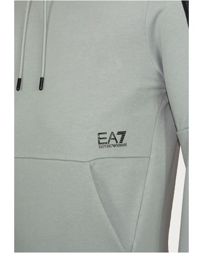 EA7 Hoodie logo series kapuzensweatshirt - Grau