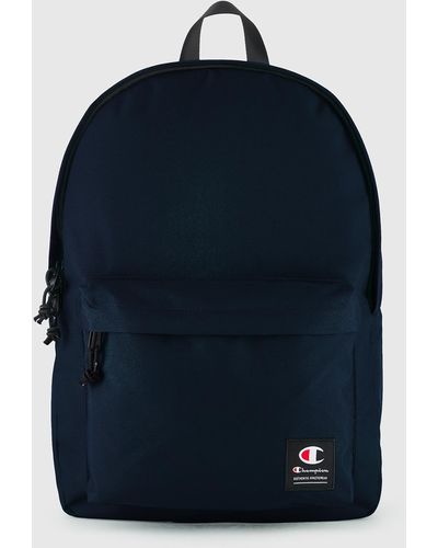 Champion Rucksack mit verstellbarem riemen und logo, unisex-rucksack - one size - Blau