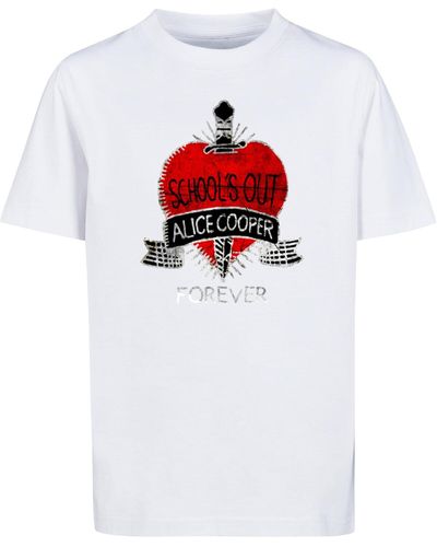 Merchcode Kids alice cooper schools out onesie basic t-shirt - Rot