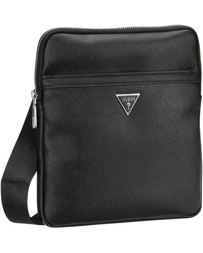 Guess Umhängetasche milano eco crossbody flat - Schwarz