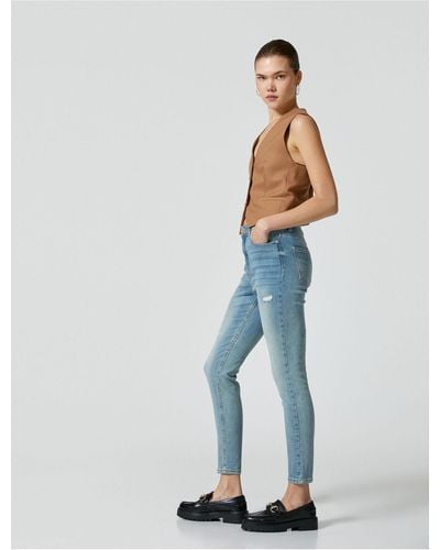 Koton Jeans hoher bund - Weiß