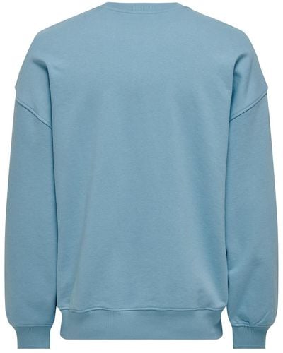 Only & Sons Sweatshirt relaxed fit - Blau