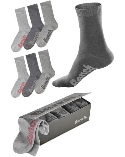 Bench Socken unifarben - 43-46 - Grau