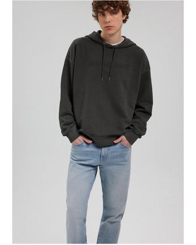 Mavi Es sweatshirt mit kapuze und aufdruck -86803 - Schwarz