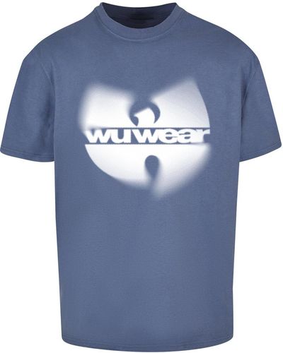 Mister Tee Wu wear oversized logo tee - Blau