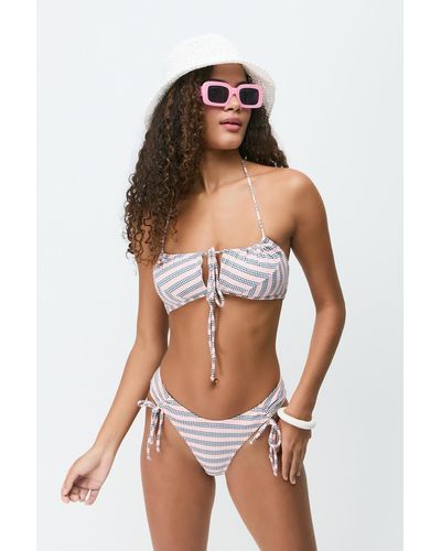 C&City Gerafftes bikini-set 3270 lachs/schwarz - Mehrfarbig