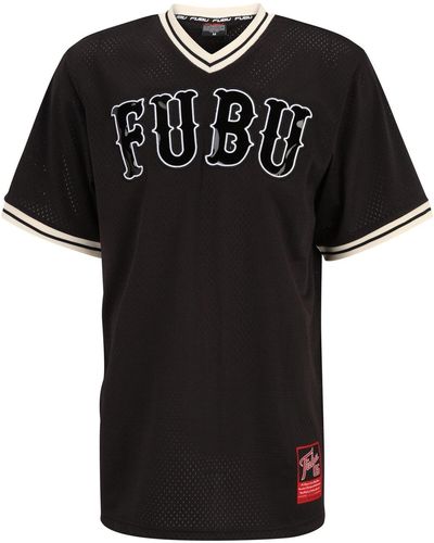 Fubu Fm231-002-2 vintage lacque mesh tee - Schwarz