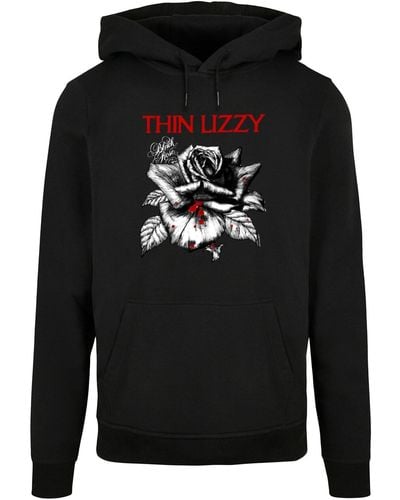 Merchcode Thin lizzy basic-kapuzenpullover mit logo in rosé - Schwarz