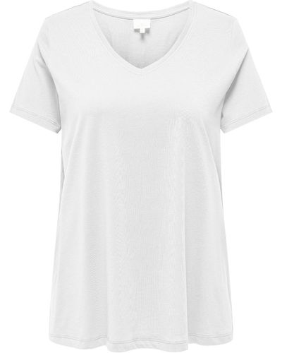 Only Carmakoma T-shirt regular fit - Weiß