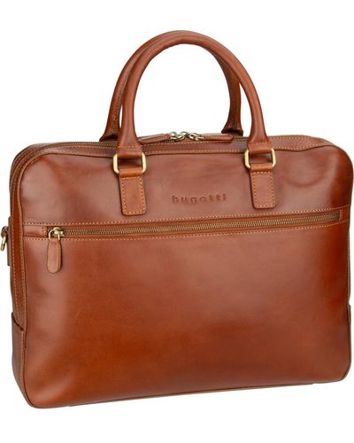 Bugatti Laptoptasche unifarben - Braun