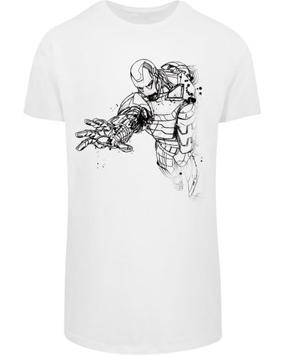F4NT4STIC Marvel avengers iron man mono line big mit t-shirt rundhals in  Weiß für Herren | Lyst DE