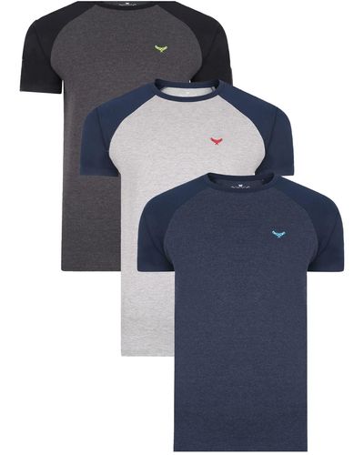 Threadbare T-shirt mit grafik im 3er-pack - Blau