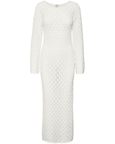 Vero Moda Kleid vmevelyn langes kleid - Weiß