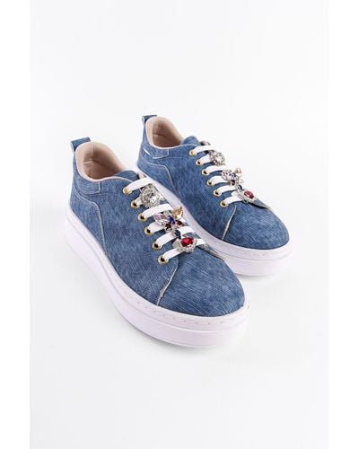 Capone Outfitters Sneaker sneaker mit stein-accessoires - Blau