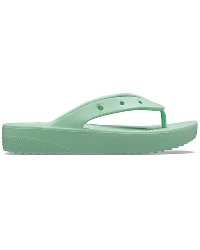 Crocs™ Klassische plateau-flip-flops - Grün