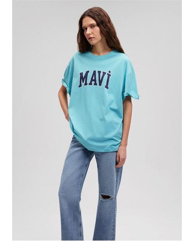 Mavi Es t-shirt mit logo-aufdruck regular fit / regular fit1600843-71463 - Blau