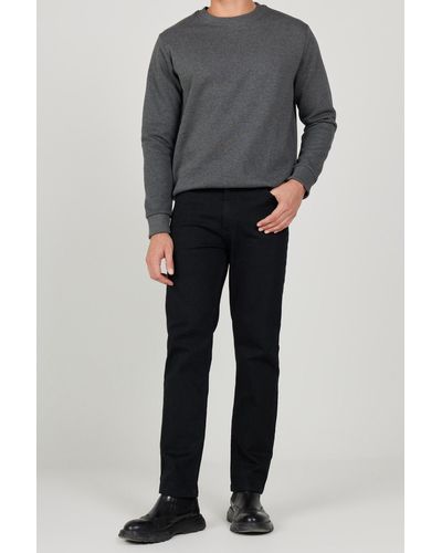 AC&Co / Altınyıldız Classics E jeans mit extra schmaler passform und slim-fit-riss-baumwolle aus flexiblem denim - Grau
