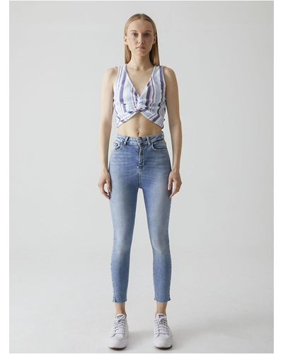 LTB Melanie jeans mit hoher taille und engem bein - Blau