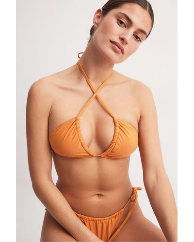 NA-KD Umgedrehtes triangel-bikinioberteil - Orange