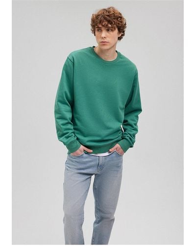 Mavi Es basic-sweatshirt mit rundhalsausschnitt -71697 - Grün