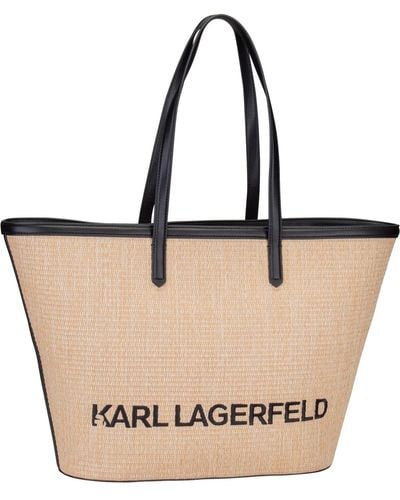 Karl Lagerfeld Shopper k/essential raffia 241w3027 - Natur