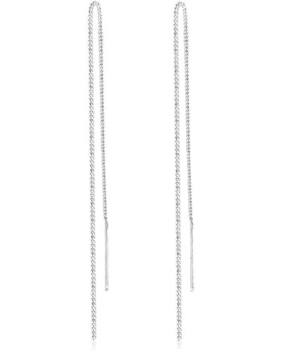 Elli Jewelry Ohrringe ketten elegant filigran 925 sterling silber - Weiß