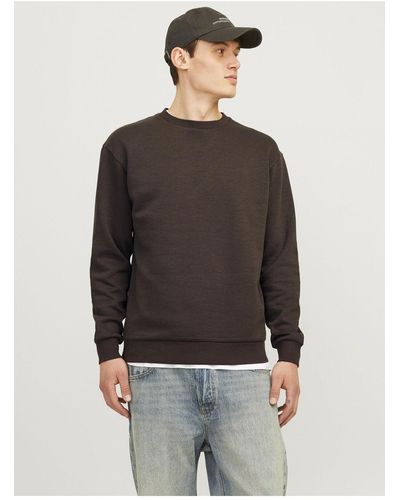 Jack & Jones Sweatshirt mit rundhalsausschnitt und unifarbenem sweatshirt - Grau