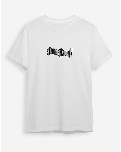 Trendyol Es t-shirt mit aufgedrucktem text auf der rückseite, regulärer/normaler schnitt - Weiß