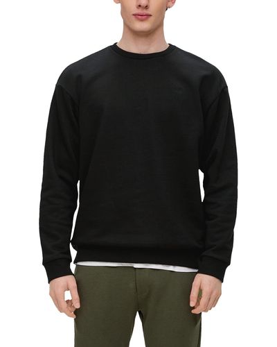 Qs By S.oliver Sweatshirt mit normaler passform - Schwarz